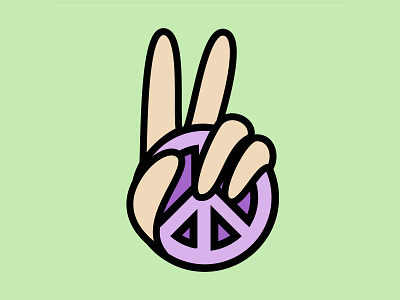 CND Peace bold colors bold design branding colorful design fingers green hand icon icon design illustration peace peace out peace sign simple simple logo simplistic vector vector art vectors