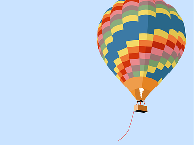Hotair Balloon balloon colorful colourful fly hotairballoon hotter balloon simplistic sky vector illustration