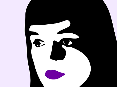 Purple Gaze illustration illustrator minimalist minimalistic portrait purple shadows vector vector art vector illustration woman