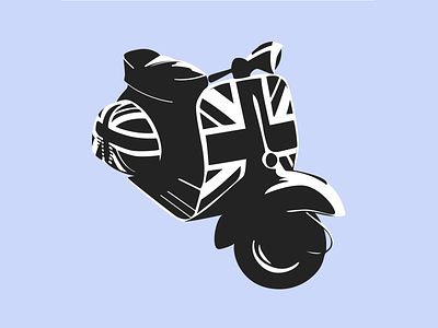 Mod Scooter british design illustration minimalist minimalistic mod mods scooter uk vector vector art vector illustration