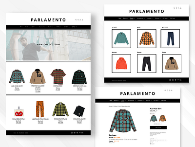 Parlamento design minimal ui ux web website