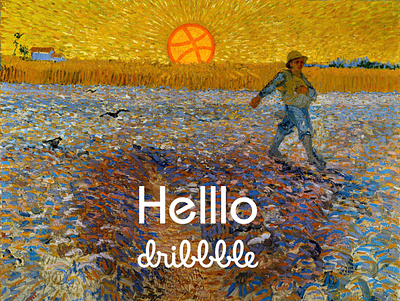 Hello Dribbble firstshot hello dribbble van gogh