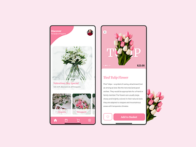 Flower App UI concept flower flowerapp flowershop minimal mobile app shopping app tulips ui uidesign uidesigns