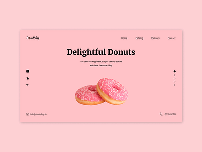 Donut | Landing Page UI delightful design donut landingpage minimal minimalist page page design pink theme ui ui ux uidesign userinterface ux