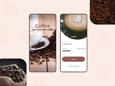 Coffee App Sign in app clean coffee design minimal modern sign in simple ui uidesign