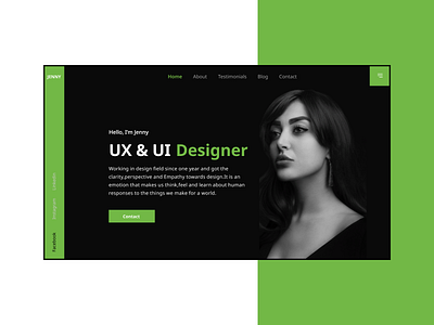 Portfolio UI clean design minimal minimalist modern portfolio simple ui uidesign web