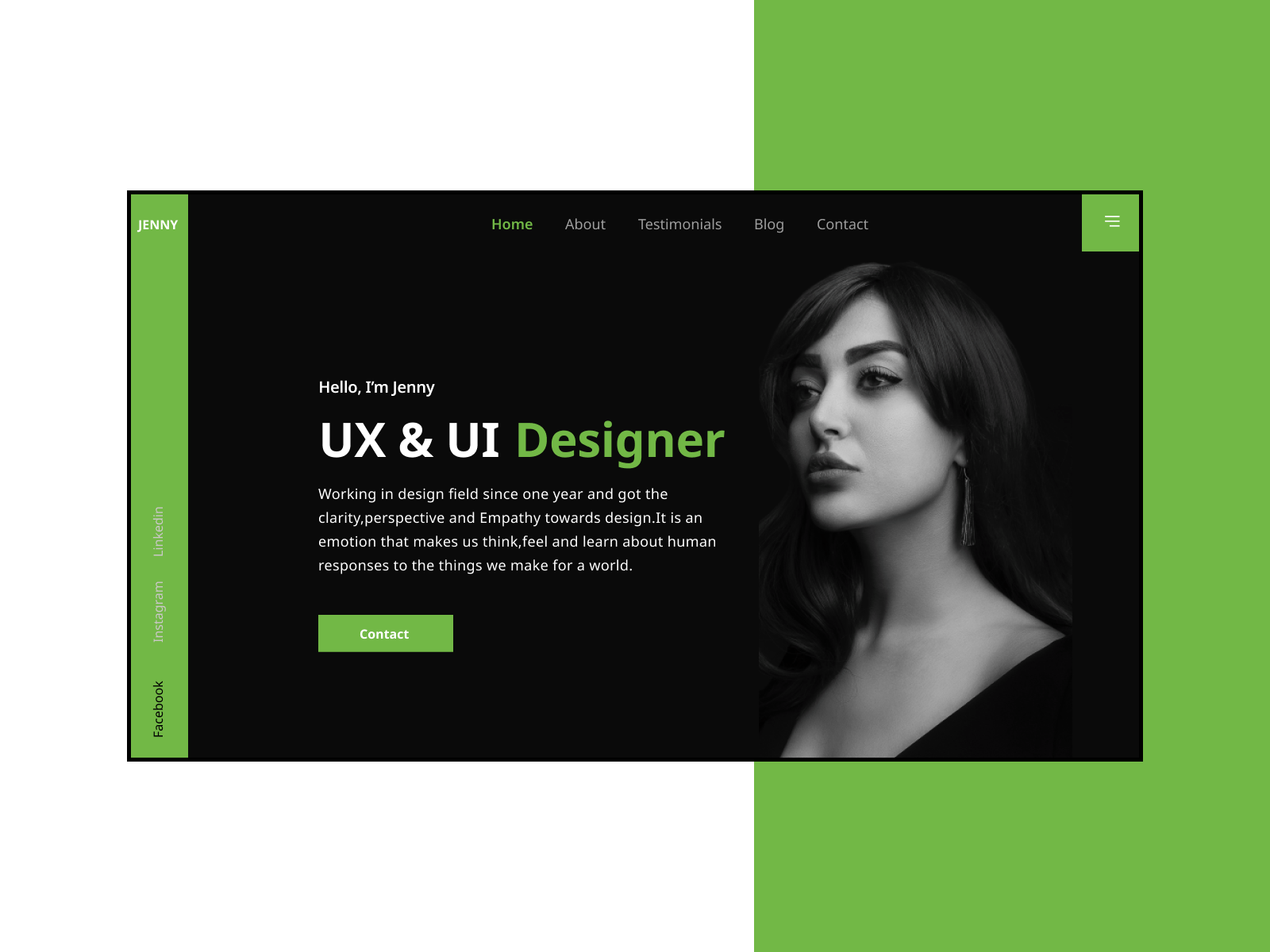 Portfolio UI by Gayatri Aher on Dribbble