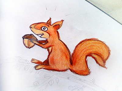 Squirrel Sketch autumn sketch squirrel
