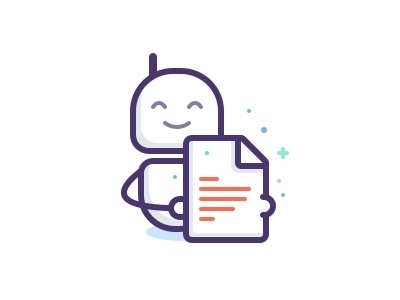 Robot automation document icon robot template