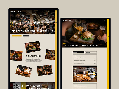 Baek Food & Drinks | Restaurant Website