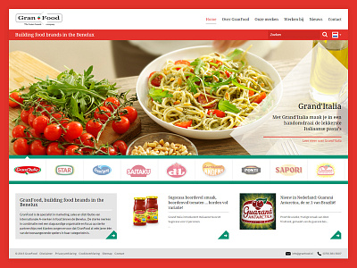 Granfood brands granfood homepage red redkiwi slideshow website