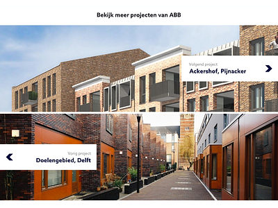 Next/Prev projects element abb bouw create digital impact next previous projects redkiwi white