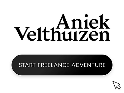 Start Freelance Adventure Dribbble black and white button buttons freelance freelancer personal branding ux designer