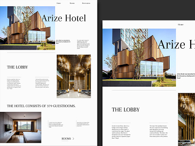 Daily 04. Arize Hotel : Minimalist Webdesign/webdev