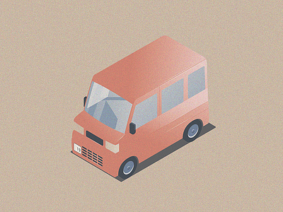 Kei Car car illustration isometric kei reflection texture