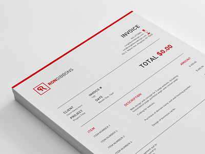 Invoice Template branding identity invoice layout personal branding stationery template