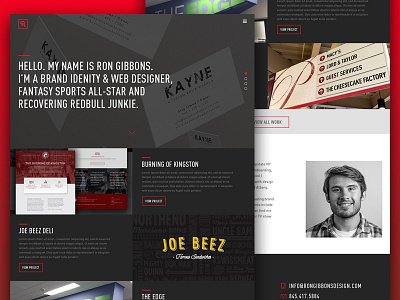 Personal Portfolio Site Redesign WIP branding identity interactive personal branding portfolio red redesign ui ux web design website