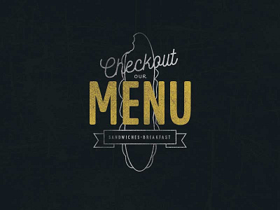 Beez Menu Illustration badge banner deli food illustration lockup menu subs typography yellow