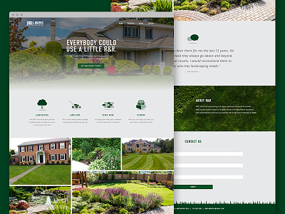 R&R Lawns and Landscaping Website branding graphic design interactive kingston landscaping lawn care rr lawns web design website