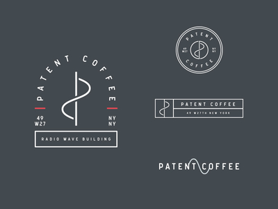Patent Coffee Logos badge coffee current food inventor new york nyc radio wave restaurant tesla