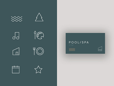 Nomad Iconography hospitality iconography icons line minimal nomad pool signage spa travel wayfinding