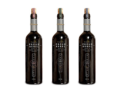 PR Wine Bottles alcohol badge bottle craft packaging rebel rebellious restaurant wine winery