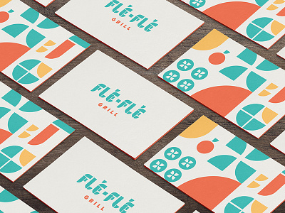 Lebanese Concept Cards business cards food geometric lebanese logotype middle eastern pattern restaurant