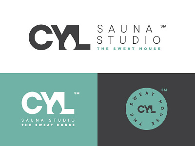 CYL Logo System badge fitness identity identity branding logo sauna sauna studio sweat
