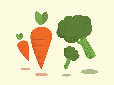 Veggie Illustrations baby food broccoli carrots cpg food illustration nyc vegetables