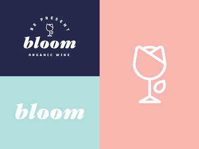 Bloom Identity alcohol branding badge bloom branding canned wine drink flower food and beverage restaurant wine wine branding