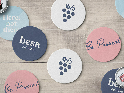 Besa Coasters beverage branding california coasters drink food food and drink identity logo wine