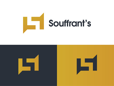 Souffrant's logo concept abstract branding creative design flat logo logo design logo mark minimal negative space logo s letter logo s modern logo simple
