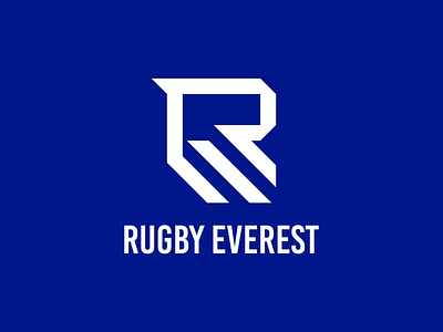 Rugby Everest abstract adobe illustrator apparel logo branding creative logo design flat lettermark logo logo design logo mark logodesign minimal monogram sports logo