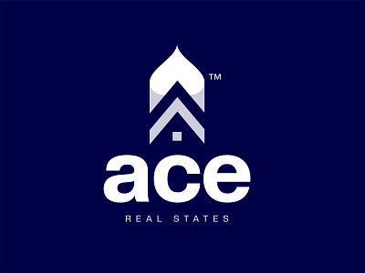 Ace Real States abstract ace logo branding design house house icon house logo illustration logo logo mark logodesign logomark minimal minimalism minimalist real state logo