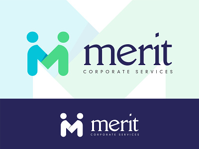 Merit Logo Concept branding corporate design flat hands logo logo mark logodesign logodesigner m letter m logo minimal people vector