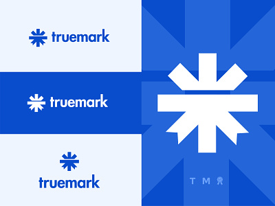 Truemark Logo Concept blue branding design flat graphic design logo logo mark logodesign minimal motion graphics software trademark vector