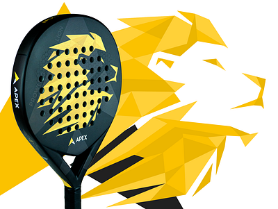"The Prowling Lion" - Padel racket graphic design padel product design