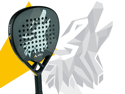 "The Howling Wolf" - Padel racket design graphic design padel product design