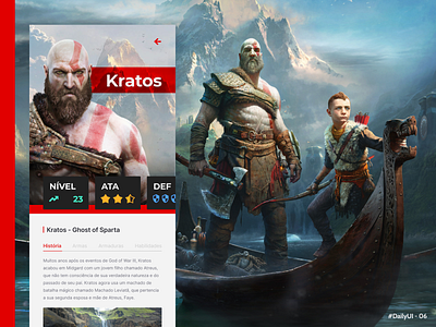 Daily UI - 06 / User Profile / Kratos - God of War