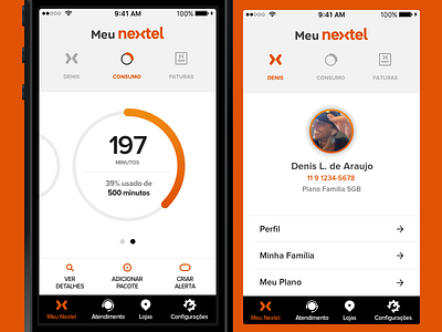 Nextel App design product ui ux