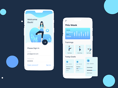 Home fitness UI design fitness ui gym ui illustration inspiration interaction sign in ui ui uidesign user interface workout ui