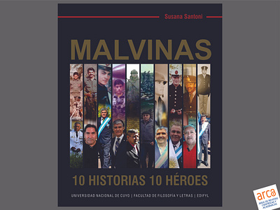 Malvinas. 10 historias 10 héroes. Susana Santoni book book cover cover design design front
