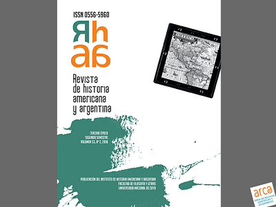 Revista de Historia Americana y Argentina cover design front journal logo design