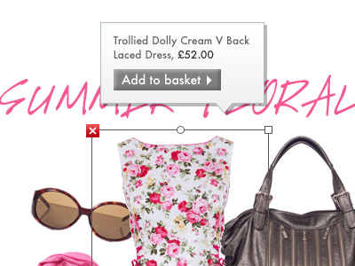 Interactive Lookbook for fashion site ecommerce fashion floral