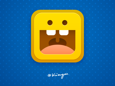 Soaper app cute icon logo smile soaper ui yellow