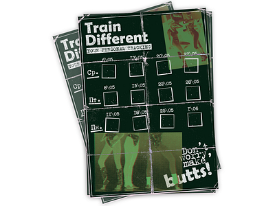 Train Tracking butt butts design green illustration sport sports design tracker train typography vector vector art vector illustration
