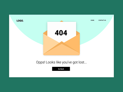 404 Error page - Desktop UI app clean design dailyui design design of the day figma ui ux web website