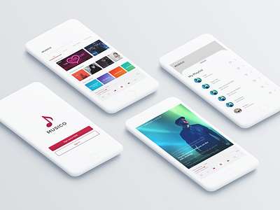 MUSICO - Music App UI Design app branding clean design dailyui design of the day figma music app music player product ui ux