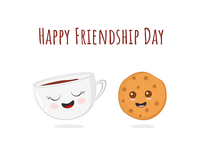 Happy Friendship Day! artistic artwork cut cookie cute art cute cup design digital art friendship illustration illustrator love wacom wacom tablet