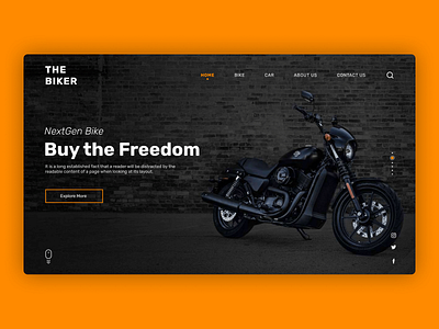 THE BIKER - UI Design